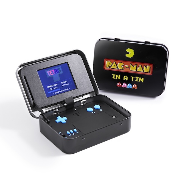 tetris pacman in blikken doos