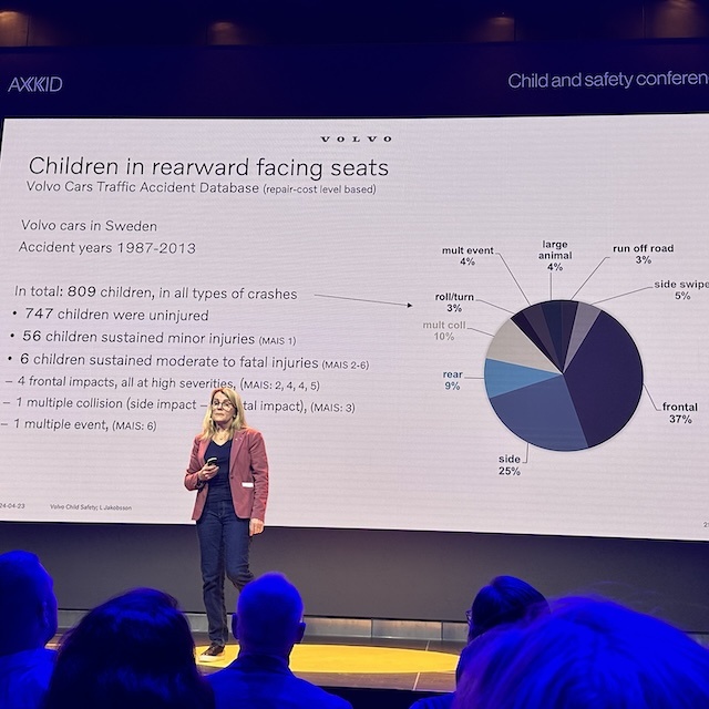 Axkid child safety conference rearwards facing carseat