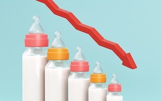 dalende geboortecijfers